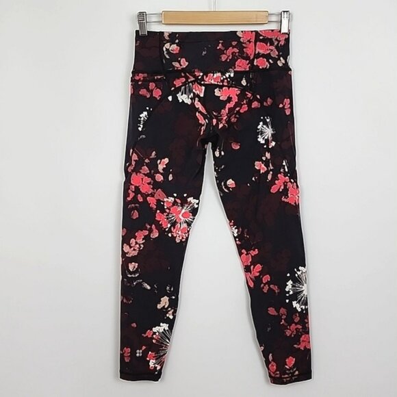 Sweaty Betty The Power Black Pink Firework Stretch Legging 22" Inseam Sz S - Picture 3 of 16